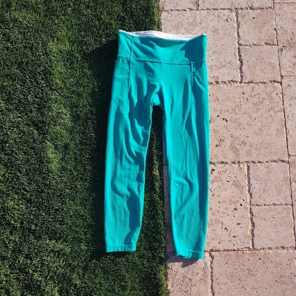 Athleta | Green Side Pocket Leggings